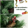 thumbnail image 6 of Costway 4 ft Christmas Entrance Tree with Pine Cones Red Berries and Glitter Branches, 6 of 9