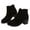 Black Block Heel Shoes, variant on hopeusnice Women's Ankle Boots Suede Low Heel Zipper Chunky Heel Booties Fall Winter Comfortable Block Heel Shoes Black 36