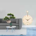 thumbnail image 2 of Colección De Bonsáis Artificiales, Plantas Artificiales En Maceta Para Centros De Mesa, Reloj De Pared De Madera, Adorno Minimalista Moderno Nórdico Para Colgar En El Dormitorio, La Oficina, 2 of 8