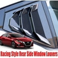 thumbnail image 2 of Paquete de 2 persianas laterales traseras de fibra de carbono ABS estilo Racing para Nissan Altima 2019 2020 2021 2022 (fibra de carbono negra), 2 of 5