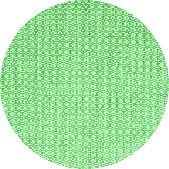 Ahgly Company Indoor Round Solid Emerald Green Modern Area Rugs, 4' Round
