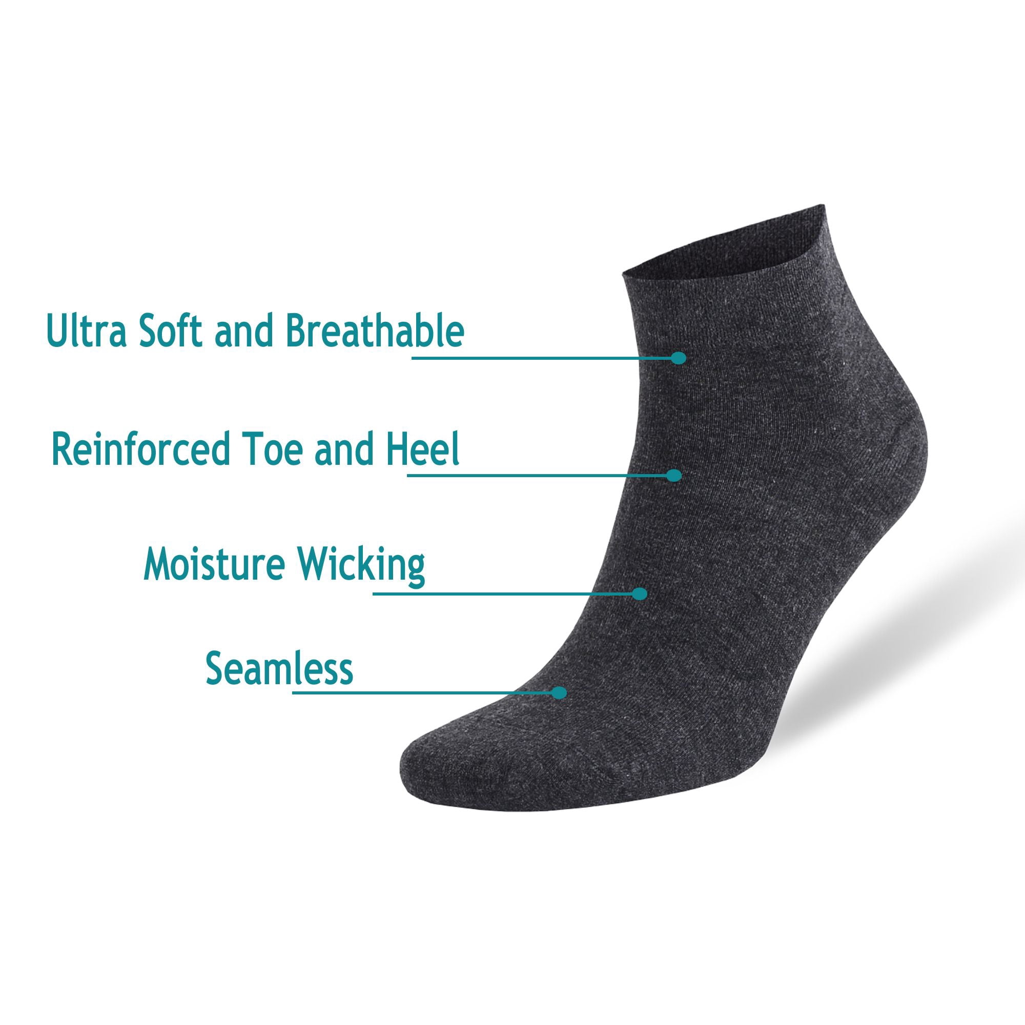 8-Pack Men's Bamboo Ankle Socks with Gift Box | Breathable & Odor-Resistant | Shoe Size 8-11.5