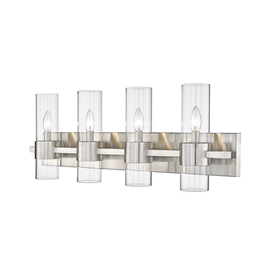 4 Light Bath Vanity In Modern Style-11 Inches Tall And 32 Inches Wide-Brushed Nickel Finish Z-Lite 343-4V-Bn