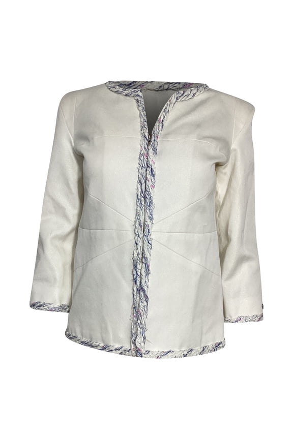 Pre-Owned Chanel Evening Jacket in White Cotton