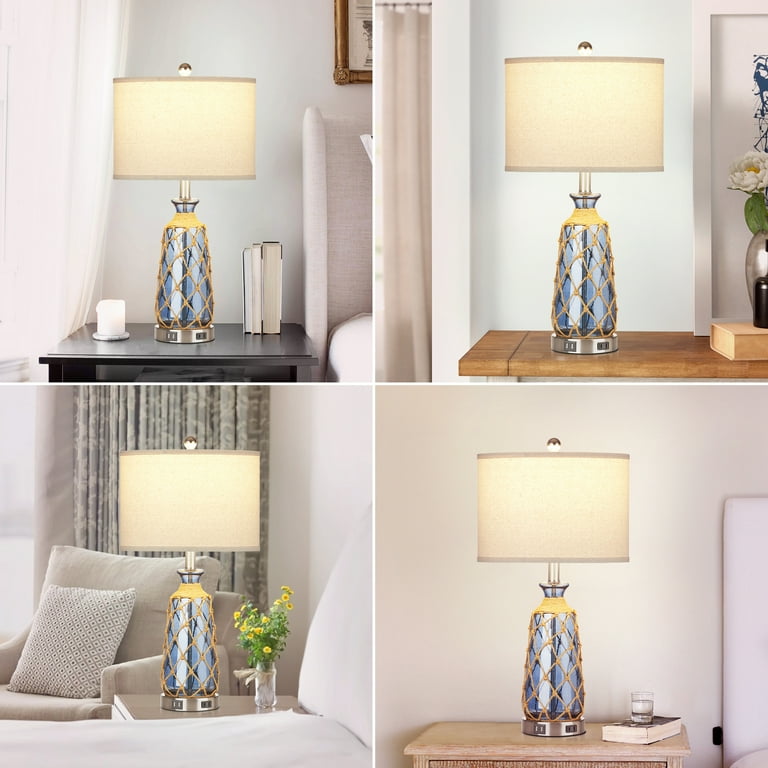 Amazon Coastal Bedside Table Lamps Cinkeda Coastal Table Lamps For