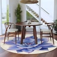 thumbnail image 4 of Purple Succulent Washable Area Rug&nbsp;5 ft Green Leaves Ferns Plants Watercolor Soft Round&nbsp;Rugs for Living Room, Non Slip Carpet for Bedroom&nbsp;Entryway Dining Room, 4 of 9