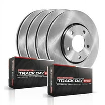 Power Stop Front and Rear Track Day Brake Pad and Rotor Kit TDSK8363 Fits 2015 Volkswagen Golf