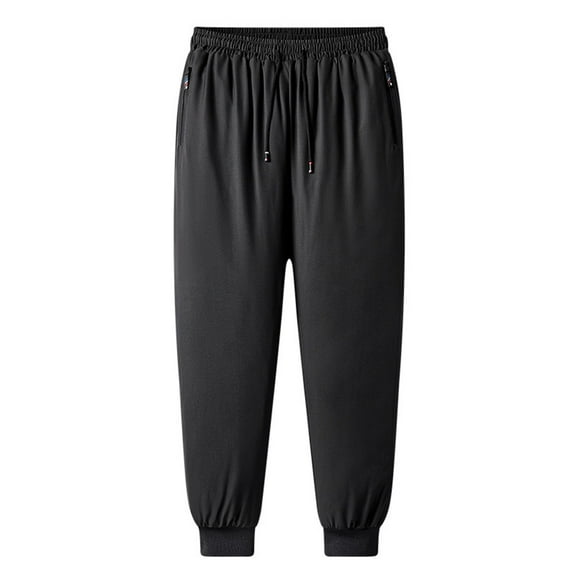 ZXLBBD Fall Winter Men's Lambing Windproof Sports Active Pants Men's Straight Leg Binding Oversized Pants Casual Outdoor Relaxed Fit Daily Wear