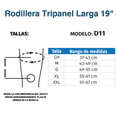 thumbnail image 5 of Rodillera Tripanel Larga 19Pulg Varillas Aluminio D11 Tynor, 5 of 5