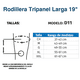 thumbnail image 5 of Rodillera Tripanel Larga 19Pulg Varillas Aluminio D11 Tynor, 5 of 5