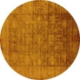 thumbnail image 1 of Ahgly Company Indoor Round Oriental Yellow Industrial Area Rugs, 4' Round, 1 of 4