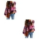 thumbnail image 1 of Guardurnaity Camisa de mujer cuello plisado Casual manga casquillo blusa Bohemia interior exterior salidas diarias escuela hogar camisas ropa Type3 NO3 Guardurnaity CBP137689, 1 of 6
