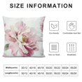 thumbnail image 5 of Patifu Watercolor Peony Pink Flower Pillow Covers Girly Decorative Throw Pillow Covers White Floral Pillow Case for Couch Bed Sofa Cushion Home Decor 22x22in, 5 of 5