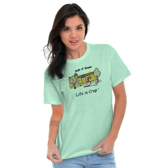 Mom Walk of Shame Parent Mother Funny Women Plus Size Graphic Tee Tees Brisco Brands 2X