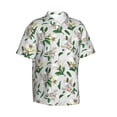 thumbnail image 2 of Balery Lilies Flowers Print Men's Hawaiian Shirts Short Sleeve Beach Shirt Relaxed Fit Vacation Button Down Shirts-Medium, 2 of 9