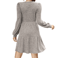 thumbnail image 5 of SOMER Womens Dresses Sweater Dress Khaki Long Sleeve Dress for Women Square Neck Knit Babydoll Dress with Pockets Winter Fall 2025, 5 of 6