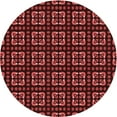 thumbnail image 1 of Ahgly Company Machine Washable Indoor Round Transitional Grapefruit Red Area Rugs, 3' Round, 1 of 7