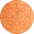 thumbnail image 1 of Ahgly Company Indoor Round Abstract Orange Contemporary Area Rugs, 8' Round, 1 of 1
