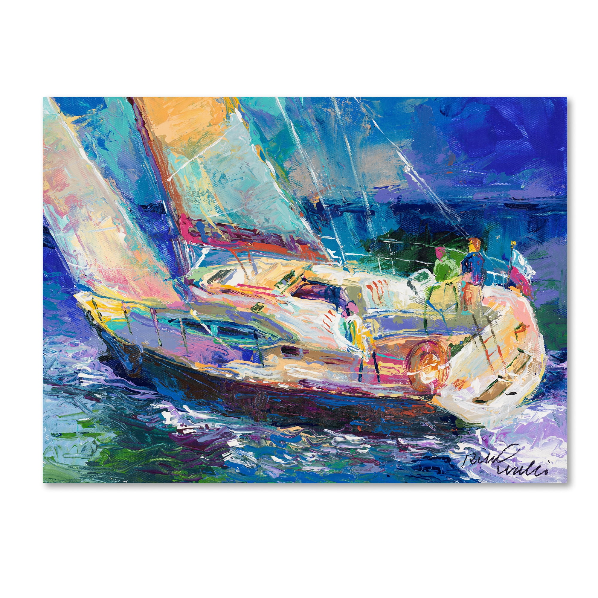 Trademark Fine Art 'Sailboat' Canvas Art by Richard Wallich Walmart