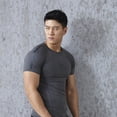 thumbnail image 4 of Camiseta deportiva para hombre, de secado rápido, manga corta, ideal para correr, gimnasio o entrenamiento (talla XL). SG, 4 of 9