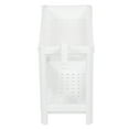 thumbnail image 1 of Bathroom Shelf, Slim Storage Cart, Freestanding Storage Rack Organizer Shelving Unit for Kitchen, Bathroom, Laundry, Narrow Places, White, 1 of 8