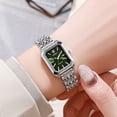 thumbnail image 2 of Resicozy Bracelet Square Watches for Women 2026 Casual Stainless Strap Quartz Elegant Wrist Watches Silver with Green Face, 2 of 3