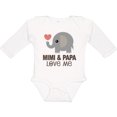 thumbnail image 3 of Inktastic Mimi and Papa Love Me Elephant Boys or Girls Long Sleeve Baby Bodysuit, 3 of 5