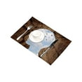 thumbnail image 3 of MKHERT Funny an Opening Shaped As A Human Head with Flying Birds Placemats Table Mats for Dining Room Kitchen Table Decoration 12x18 inch,Set of 4, 3 of 4