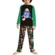 thumbnail image 3 of Conjunto De Pijamas De 2 Piezas Conjunto de pijama familiar de 2 piezas Conjunto de ropa de dormir de estilo navideño con estampado de pato informal Cgtredaw Niño Verde 9-10T para Niño, 3 of 7