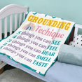 thumbnail image 3 of Five Grounding Techique Flannel Throw Blanket Warm Cozy Soft Funny Print Blankets, 3 of 5