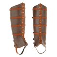 thumbnail image 2 of Medieval Boots Shoes Cover Leather Gothic Punk Leg Guards Pirate Boot Cover for Brown, 2 of 10