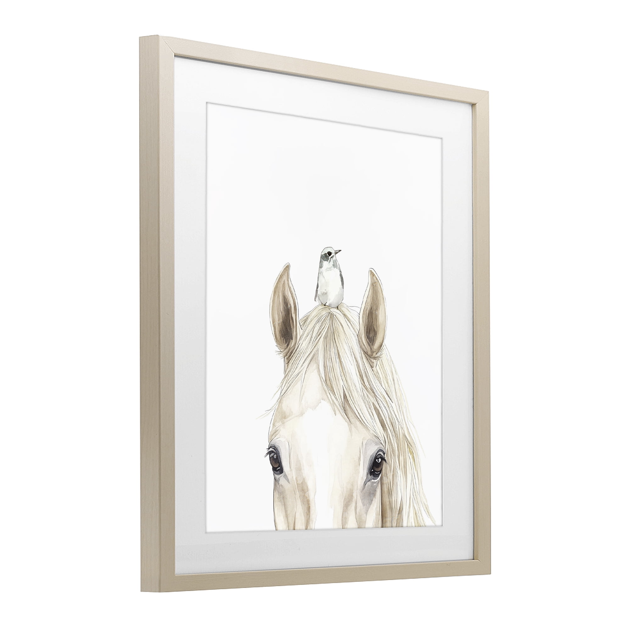 Stupell Industries Unexpected Guest Animals Birch Framed Print Under Glass, design by Svetlana Aleynikova
