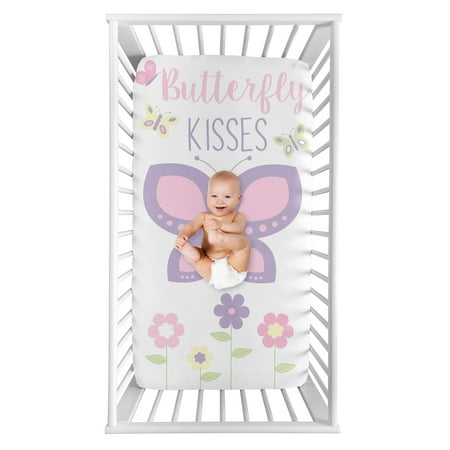 UPC: 0846480078555 | Butterfly Pink and Purple Photo Op Crib Sheet