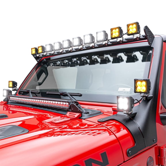 ZROADZ Z934931-KIT4AW Front Roof LED Kit Fits 18-23 Gladiator Wrangler (JL) Fits select: 2020 JEEP WRANGLER, 2021 JEEP WRANGLER UNLIMITED SPORT