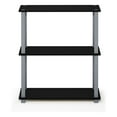 thumbnail image 2 of Furinno Turn-N-Tube 23.6 W x 11.4 D x 29.5 H 3-Shelf Decorative Shelves, Black and Gray, 2 of 5
