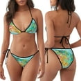 thumbnail image 3 of Balery USA Tourist Map Pijama Estampado Bikini de Dos Piezas para Mujer - Conjunto de Bikini Ajustable Sexy y Cómodo para Playa, 3 of 6