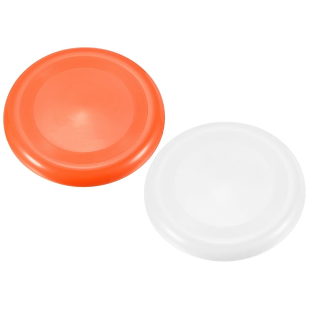 Unique Bargains Flying Disc 9 Inch 65 Gram Sport Training Disk, Orange, White, 2 Pack