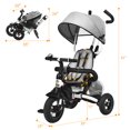 thumbnail image 2 of Costway 6-in-1 Baby Foldable Stroller Tricyclew/Canopy Bag and Sponge Guardrail Gray, 2 of 10
