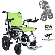 Foldable and Portable Electric Wheelchair Easy Folding Lightweight Power Wheel Chair Mobility