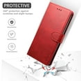 thumbnail image 5 of Dteck Case For Samsung Galaxy A32 5G 6.4-inch,Luxury Leather Hybrid Rubber Case Flip Wallet Folio Magnetic Buckle with Credit Card / ID Slots Holder & Cash Pokcet Kickstand Shockproof Cover,Red, 5 of 7