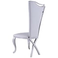 thumbnail image 5 of Milan Nikki 21.1" Tall-Back Steel and Faux Leather Side Chair in White, 5 of 6