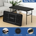 thumbnail image 4 of HaiCube 4 Ft Black Plastic Folding Table, Portable Long Foldable Table for Indoor/Outdoor Events, Picnics, Camping, Parties & Trade Shows, 4 of 8