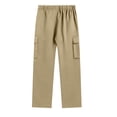 thumbnail image 6 of LIaqionyy Men's Baggy Cargo Pants Elastic Waist Drawstring Casual Loose Joggers Hiking Outdoor Trousers with Pockets, 6 of 7