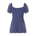 thumbnail image 4 of Lucakuins - Blusa informal de verano para mujer, camisetas de manga corta con botones para ropa de calle Lucakuins  moda, 4 of 10