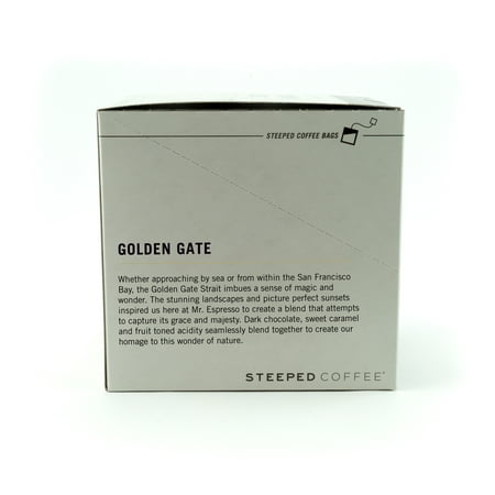 Mr. Espresso Oakwood Roasted Golden Gate Medium Roast, 8 Single Serve