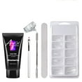 thumbnail image 2 of Nail Extension Gel Set with Color Gel Top Base Coat, 6pcs Kit Total 30ml, UV Nail Polish System, DIY Nail Lengthening Tool, Smooth Finish, Home Salon Manicure Set, Women Easter, Makeup Organizers, 2 of 3