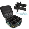 thumbnail image 4 of FORMRS Travel Makeup Bag Large Capacity Train Case Cosmetic Organizer with Adjustable Dividers, Green Celestial Serpent, 4 of 8