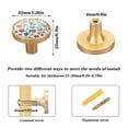 thumbnail image 3 of Kitchen Cabinet Knobs Cabinet Handles 1.25 inch Diameter Zinc Alloy Flower and Fruits 4 Pack, 3 of 9