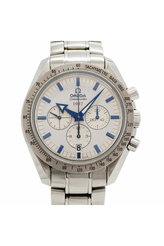 Pre-Owned Omega Speedmaster Broad Arrow 1957 321.10.42.50.02.001 Silver Dial Men's Watch