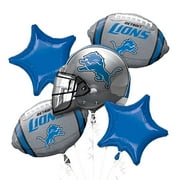 LIONS - FOOTBALL BALLOON BOUQUET KIT - PARTY SUPPLIES DECORATIONS - 5PC